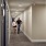 lighted, carpeted hallways to apartments